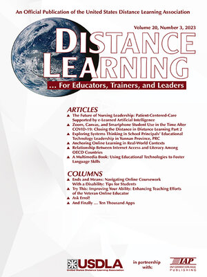 cover image of Distance Learning, Volume 20, Issue 3